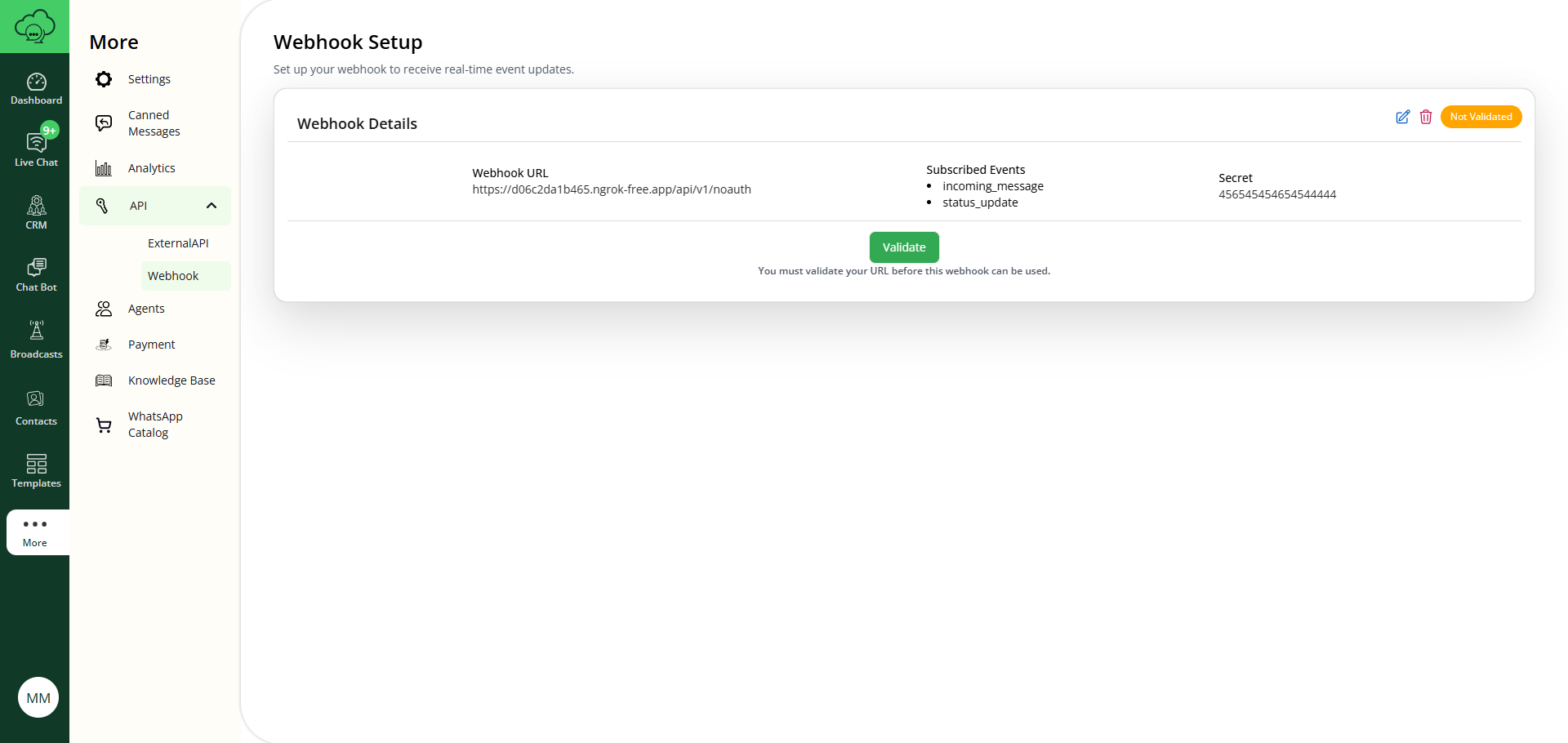 Before Webhook Validation